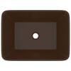 vidaXL Wastafel 41x30x12 cm keramiek mat donkerbruin