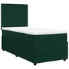 vidaXL Boxspring met matras fluweel donkergroen 90x200 cm