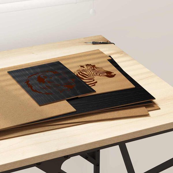 vidaXL Decorpanelen 12 pcs Zwart eiken 30 x 42 x 0.3 cm Bewerkt hout