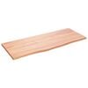 vidaXL Wastafelblad 100x40x2 behandeld massief hout lichtbruin