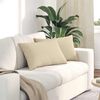 vidaXL Sofa Kussens 2 pcs Cr&egrave;me 60 x 40 cm Stof