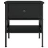 vidaXL Nachtkastjes 2 st 40x42x45 cm bewerkt hout zwart