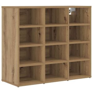 vidaXL Schoenenkast 77,5 x 30 x 67 cm Bewerkt hout Artisanaal eiken