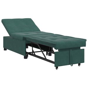 vidaXL Slaapbank Donkergroen 194 x 67 x 82 cm Fluweel