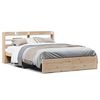 vidaXL Bedframe met hoofdbord massief grenenhout 120x200 cm