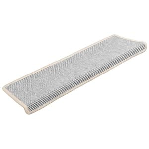 vidaXL Trapmatten 15 st 65x21x4 cm zilver met rechthoekige rand