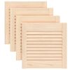 vidaXL Kastdeuren met lamellen 4 st 39,5x39,4 cm massief grenenhout