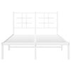 vidaXL Bedframe met hoofdbord metaal wit 120x200 cm