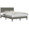 vidaXL Bedframe met hoofdeinde Lichtgrijs 140 x 190 cm Katoen Stof