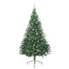 vidaXL Kunstmatig Voorverlicht Kerstboom met 300 LED Groen 240 cm PVC