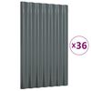 vidaXL Dakpanelen 36 st 60x36 cm gegalvaniseerd staal antracietkleurig