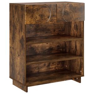 vidaXL Schoenenkast 73 x 38 x 87,5 cm Bewerkt hout Gerookt eiken