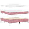 vidaXL Boxspringbed met matras Roze 200 x 180 cm Polyester