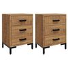 vidaXL Nachtkastjes 2 st 40x30x55 cm massief grenenhout