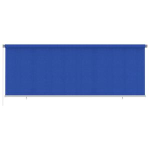 vidaXL Rolgordijn voor buiten 405(B)x140(H) cm HDPE blauw