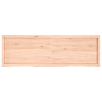 vidaXL Wastafelblad 160x50x(2-4) cm onbehandeld massief hout