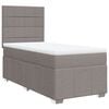 vidaXL Boxspring met matras stof taupe 90x200 cm