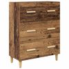 vidaXL Hoge kast met lade Oud Hout 69,5 x 32,5 x 180 cm Bewerkt hout