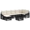 vidaXL Tuinbankenset 8 st Zwart poly rattan