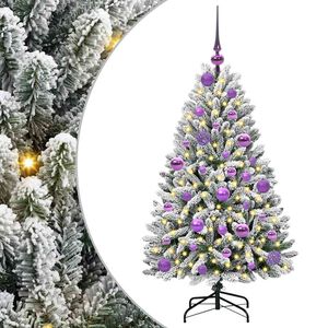 vidaXL Kunstkerstboom 120 cm 150 LED's Warmwit PVC en staal
