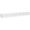 vidaXL Hondenkennel 7 m&sup2; staal zilverkleurig