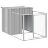 vidaXL Hondenhok met ren lichtgrijs 110x201x110 cm gegalvaniseerd staal