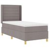 vidaXL Boxspringbed met matras met hoofdeinde Taupe 90 x 190 cm Stof
