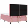 vidaXL Boxspring bed met hoofdeinde Roze 140 x 200 cm Fluweel