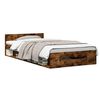 vidaXL Bedframe met opslag Gerookt eiken 80 x 200 cm Bewerkt hout