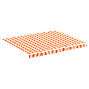 vidaXL Vervangingsdoek voor luifel 300x250 cm polyester geel en oranje