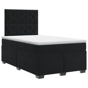 vidaXL Boxspringbed met matras Zwart 120 x 190 cm Fluweel