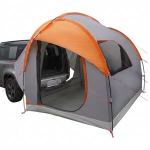vidaXL Autotent Grijs en Oranje 239 x 210 x 210 cm Polyester en staal
