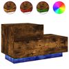 vidaXL Nachtkastje met LED-verlichting 70x36x40,5 cm gerookt eiken