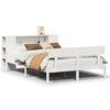 vidaXL Bed met boekenkast zonder matras grenenhout wit 160x200 cm