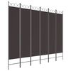 vidaXL Kamerscherm met 6 panelen 240x200 cm stof bruin
