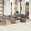 vidaXL Tuin Sofa Set 11 pcs Beige en Licht Grijs poly rattan