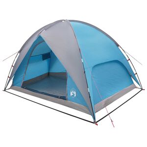 vidaXL Camping Tent met Regenhoes Waterdicht 4-persoons Blauw