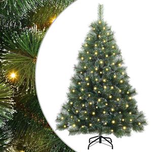 vidaXL Kunstkerstboom met 150 LED met standaard Groen 120 cm PE en PVC