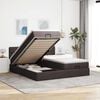 vidaXL Ottoman bed met matrassen 180x200cm stof donkerbruin