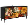 vidaXL Tv-meubel GENNEP 102 x 33 x 51 cm Zwart eiken Bewerkt hout