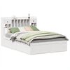 vidaXL Bedframe zonder matras massief grenenhout wit 140x190 cm