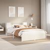 vidaXL Bed met boekenkast zonder matras grenenhout wit 140x200 cm