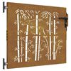 vidaXL Tuinpoort 85 x 75 cm Poedergecoat staal Zwart Vergrendelbaar