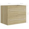 vidaXL Wastafelkast 60x38,5x48 cm bewerkt hout sonoma eikenkleurig