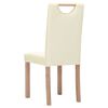 vidaXL Eetkamerstoelen 6 st kunstleer cr&egrave;mekleurig