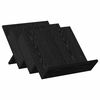 vidaXL Tijdschrift Rek Zwart Eiken 53 x 40 x 28,5 cm Bewerkt hout