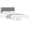 vidaXL Bedframe met Gevoerd Hoofdgedeelte Lichtgrijs 120 x 190 cm
