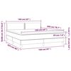 vidaXL Boxspring met matras fluweel roze 160x200 cm