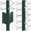 vidaXL Hek met Paal Groen 1 x 100 m Staal en PVC