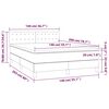 vidaXL Boxspring met matras en LED fluweel roze 140x200 cm